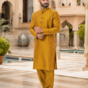 Mustard kurta pajama for men