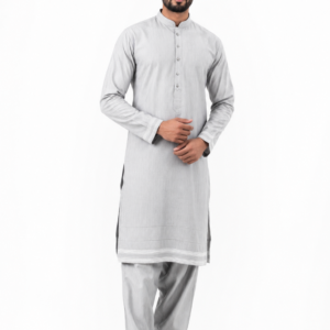 Light grey kurta pajama for men